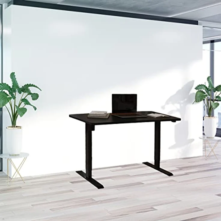 celexon Professional eAdjust-58123, elektrisch höhenverstellbarer Schreibtisch schwarz mit HPL Tischplatte 175 x 75 cm, Dual-Motor, 3 speicherbare Höhenpositionen, Anti-Kollisionsfunktion – Bild 2