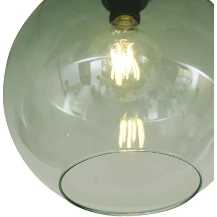 Qazqa Deckenleuchte Sandra, ohne Leuchtmittel, Extra-Warmweiß, QAZQA Deckenleuchte, e27, Grün, Glas, Art Deco – Bild 3