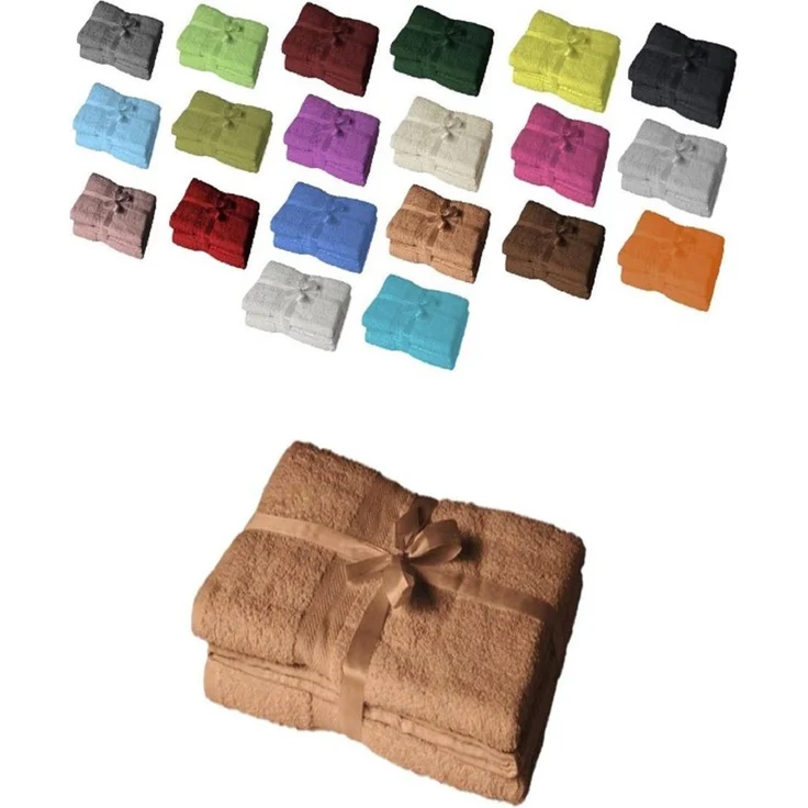 4 x Saunatuch 500 g/m² 80 x 200 cm Sand – Bild 1