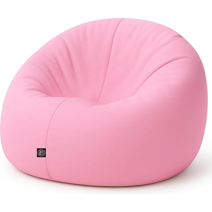 PATCH HOME 2 in 1 Funktion Sitzsack Sessel Bean Bag Sitzsäcke Gaming mit Reißverschluss bereits befüllt - Ø 125cm - Hellrosa