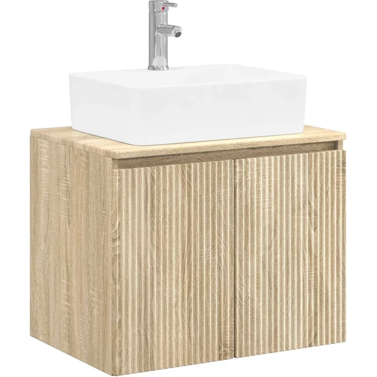 vidaXL Waschbeckenschrank Sonoma-Eiche 62,5 x 44,5 x 80 cm 3404322 – Bild 2