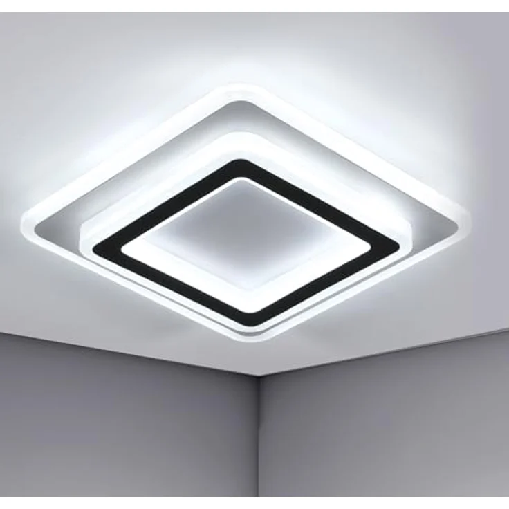 Goeco Moderne LED Deckenleuchte, 38W LED Deckenlampe Quadratisch, Acryl Deckenbeleuchtung für Wohnzimmer, Schlafzimmer, Bad, Flur, Küche, 6500 K Kaltesweiß – Bild 9