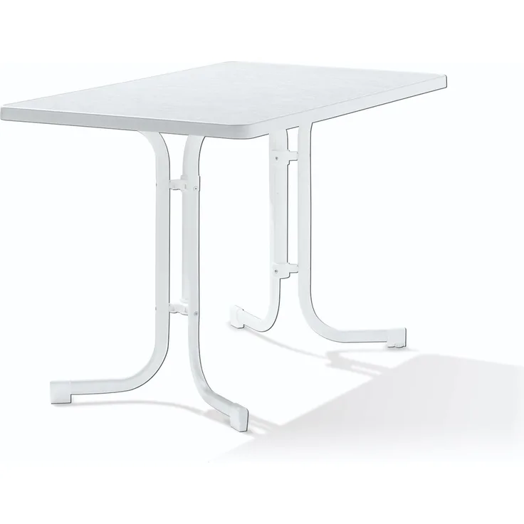 Sieger Boulevard-Klapptisch Boulevard-Klapptisch klappbar, Stahl Weiß 70 x 72 x 115 cm