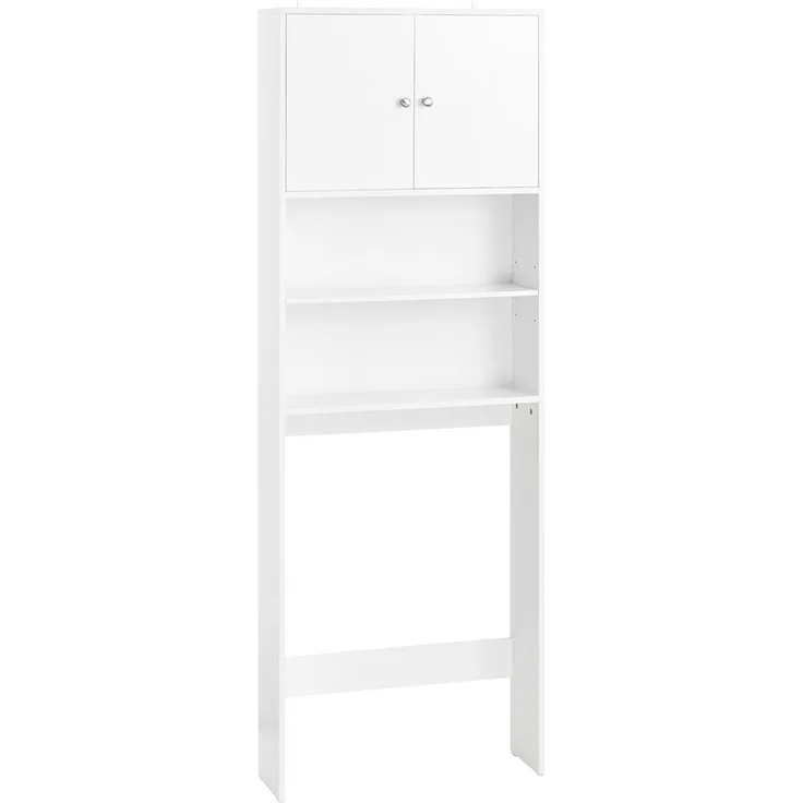 SoBuy BZR165-W Badezimmer-Hochschrank, MDF, Lackiert, Weiß, 65 x 182 x 20 cm