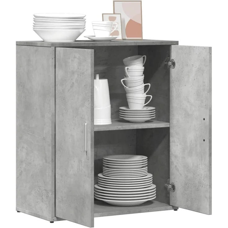 vidaXL Sideboard Betongrau 60x31x70 cm Holzwerkstoff 840460 – Bild 3