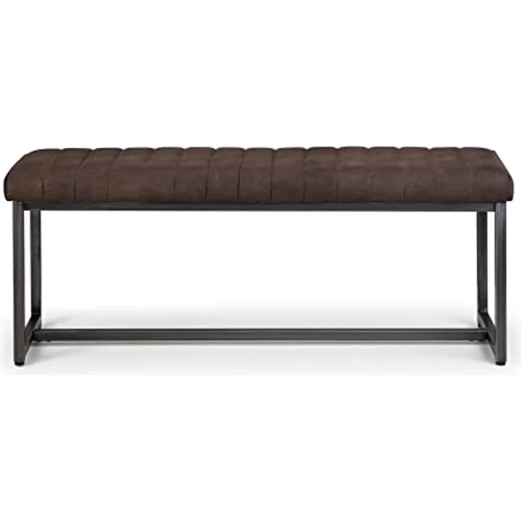 Julian Bowen Brooklyn Polsterbank, Anthrazit, Metall, Einheitsgröße – Bild 4