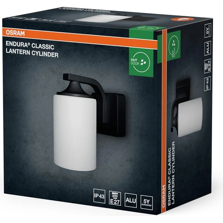 OSRAM LED-Außenwandleuchte, Endura Classic Lantern Cylinder, E27, IP43, schwarz – Bild 2