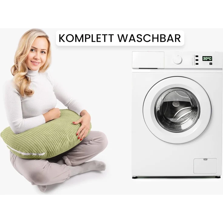 Amilian Stillkissen - Lagerungskissen - Schwangerschaftskissen mit Füllung und Bezug, Stillmond - Stillhörnchen - pregnancy pillow, für Mütter und Babys – Bild 7