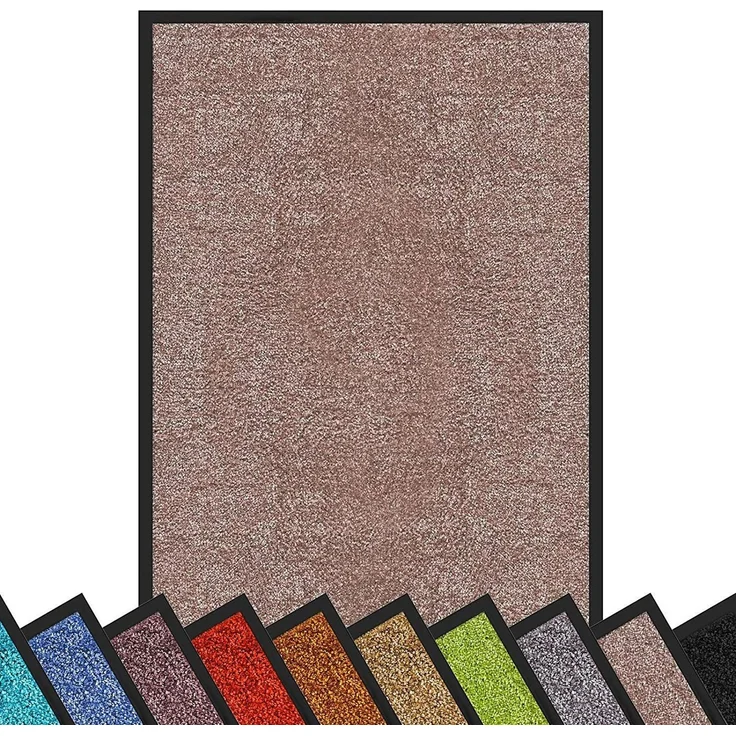 Color Your Life Fußmatte Rhine, waschbare Sauberlaufmatte mit rutschfester Rückseite, rechteckig, Höhe: 6 mm, in vielen Farben und Größen erhältlich