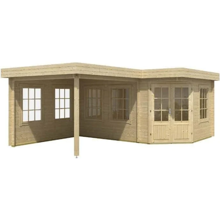 Alpholz Holz 5-Eck Gartenhaus Pepe | Natur | 462x618x236 cm – Bild 1