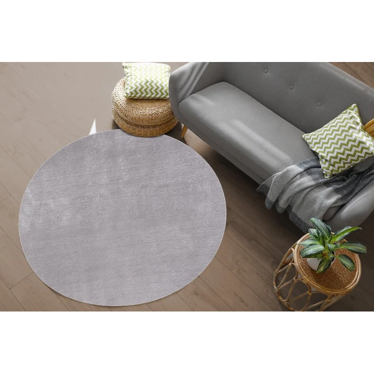 the carpet Teppich Relax round, rund, Höhe: 16 mm, waschbarer Wohnzimmer Teppich modern rutschfest – Bild 2