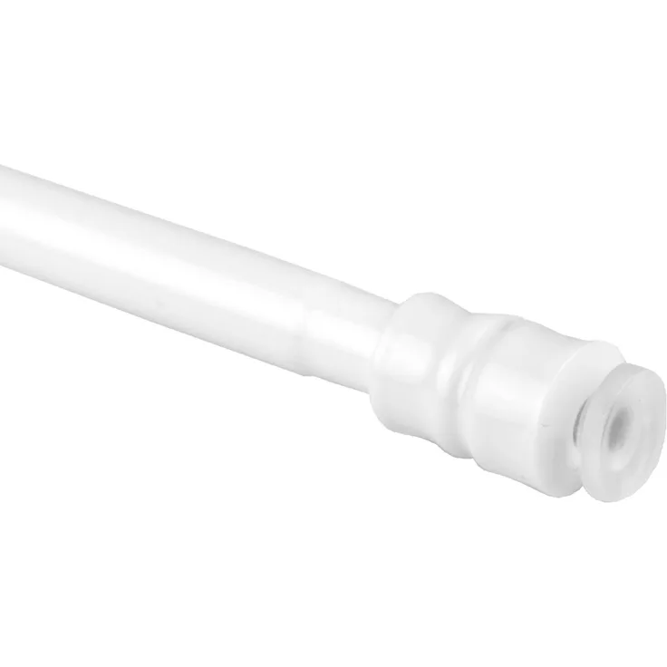 Bestlivings Gardinenstange zum Klemmen ohne Bohren, Klemmstange 100-140 cm, Weiß, Ø 10 mm, für Scheiben- & Bistrogardinen, Teleskopstange mit Schraubtechnik