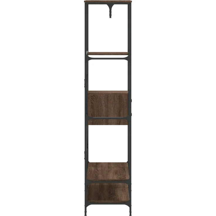 vidaXL Kleiderständer mit Ablagen Braun Eichen-Optik Holzwerkstoff 847863 – Bild 4