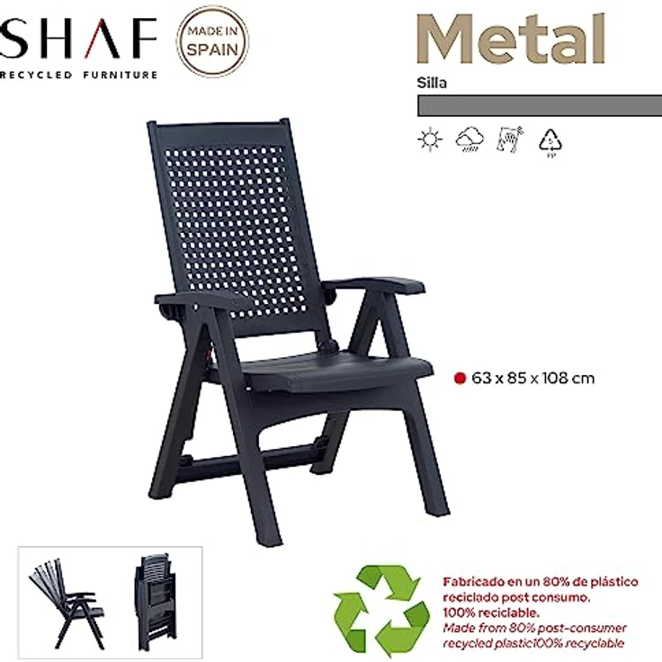 Wetterfester Gartenstuhl Milano von Shaf für Garten und Terrasse – Bild 6