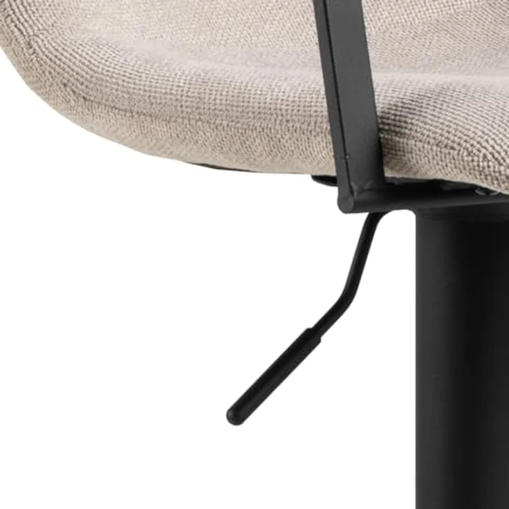 MID.YOU Barhocker, schwarz-beige, Textil, FSC Mix, 50x114x53 cm, Esszimmermöbel – Bild 6