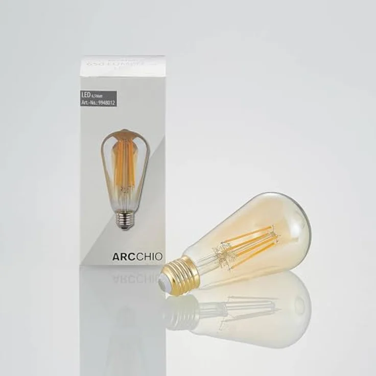 Arcchio LED E27 Lampe 'E27 6,5W', dimmbar, energiesparende Glasleuchte, Energieeffizienzklasse A+ – Bild 5