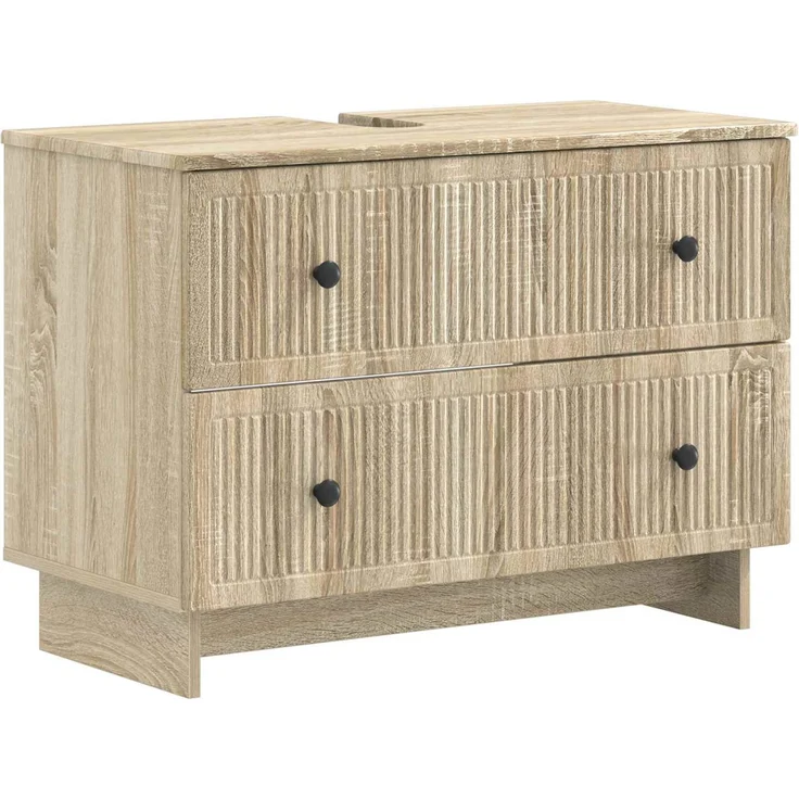 vidaXL 2-teiliges Badezimmer Schrank Set EDE Sonoma-Eiche 3417659 – Bild 3