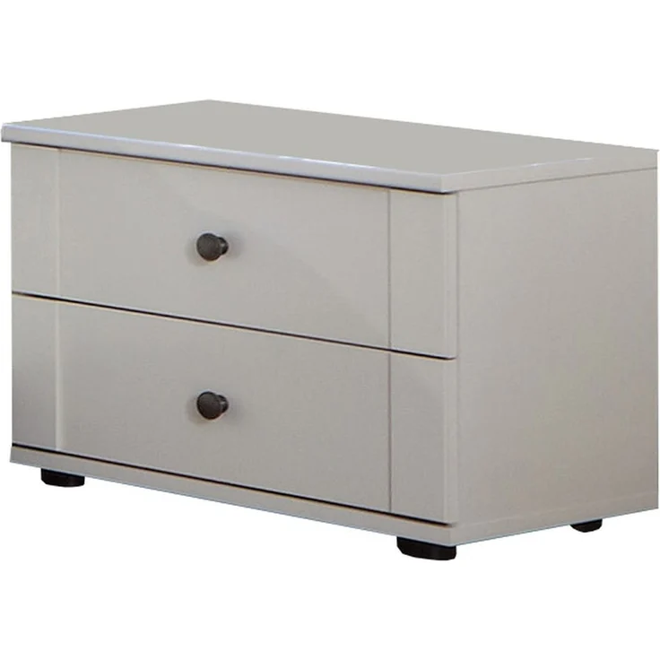 Nachtschrank >CHALET< (BxHxT: 52x40x38 cm) in WEISS - 52x40x38cm (BxHxT) – Bild 2