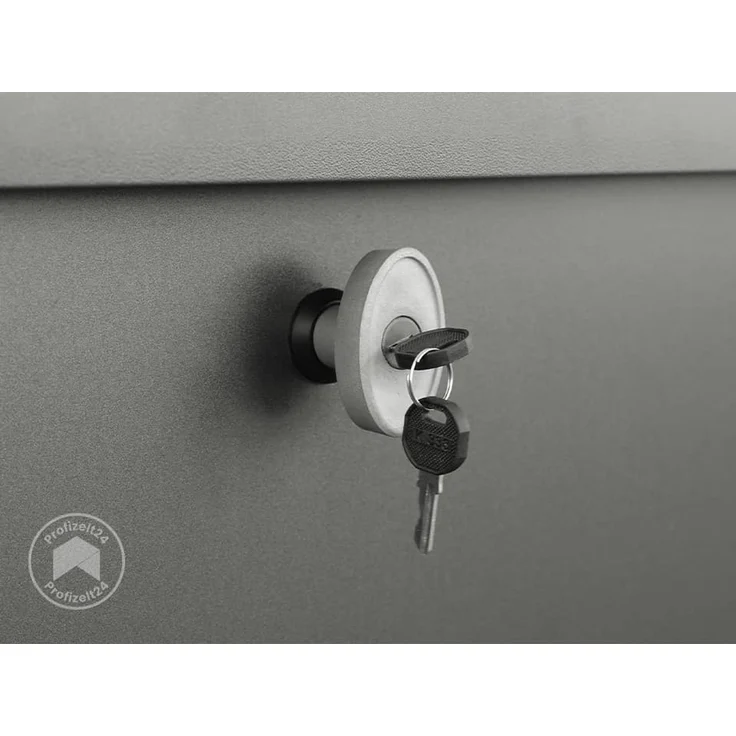 GFP PRIMEYARD® Gartenbox 132 x 64 x 72 cm Aufbewahrungsbox Auflagenbox Gartentruhe Metall anthrazit wasserdicht – Bild 2