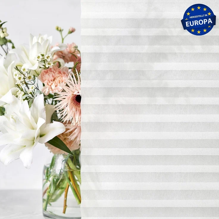 jalousiescout Plissee Pure Plissee Basic, 60 x 110 cm, weiß, halbtransparent, ohne Bohren, klemmen, Klemmfix, halbtransparent, Polyester-Stoff ohne Bohren – Bild 4