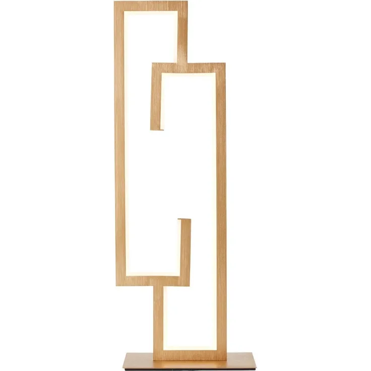 BRILLIANT Lampe, Gwyn LED Tischleuchte alu/gold, 1x LED integriert, 16W LED integriert, (2000lm, 3000K), Mit Schnurzwischenschalter