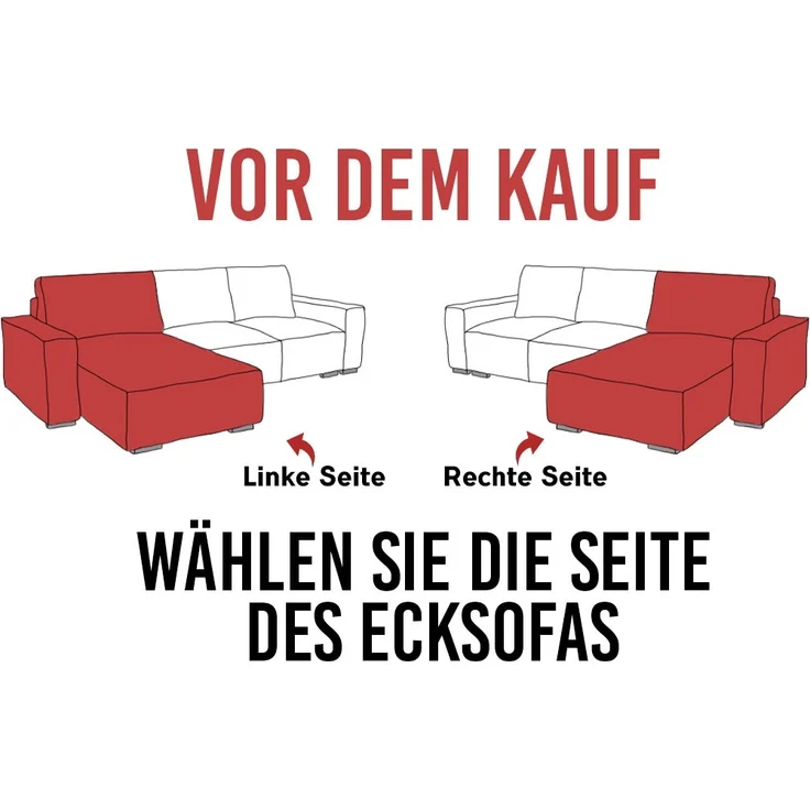 Freistehendes Ecksofa mit lose Kissen, L-form - SAVONA - links - Beige Cord – Bild 9
