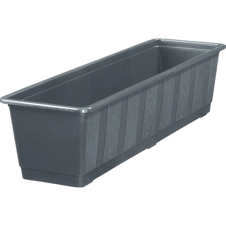 Geli Blumenkasten Standard 60 cm anthrazit Pflanzkasten Blumenkübel Pflanzkübel – Bild 1