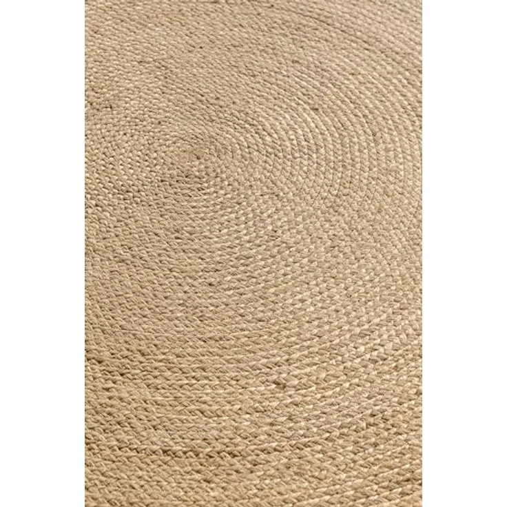 XXXL Juteteppich Jute Braided, Rund, Champagner, Ø 100 cm, Oeko-Tex® Standard 100, Beidseitig verwendbar, Pflegeleicht, Für Fußbodenheizung geeignet – Bild 8