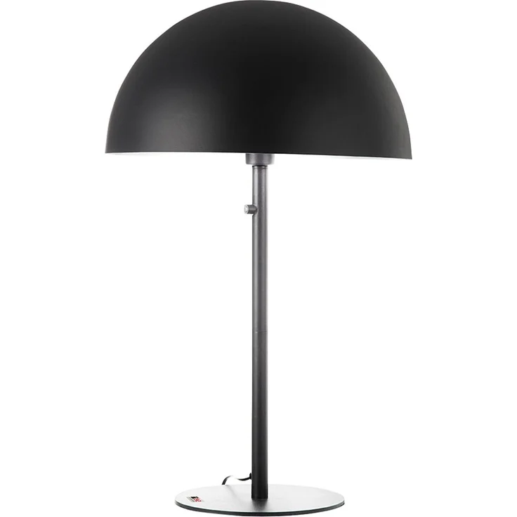 LED Retro Tischleuchte, Pilzdesign Metall grau, H 73 cm – Bild 2