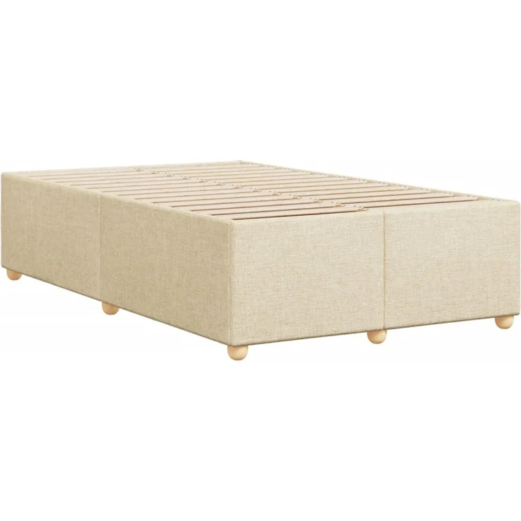 vidaXL Bettgestell ohne Matratze Creme 120x200 cm Stoff 3284727 – Bild 6