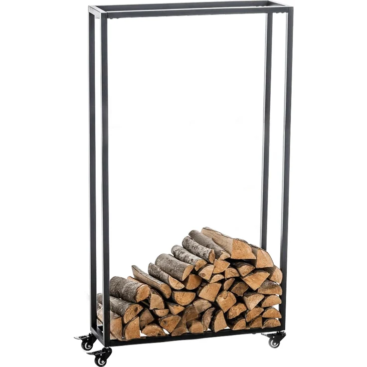 CLP Kaminholzständer Hetta,schwarz 25x60x150 cm – Bild 1