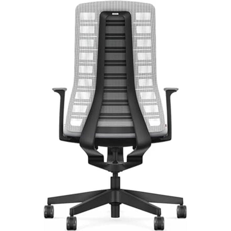 Interstuhl Bürostuhl Pure Active Edition, ergonomischer Drehstuhl mit Smart-Spring Technologie, 4D-Armlehne, Weiß | Hellgrau, Made in Germany – Bild 2