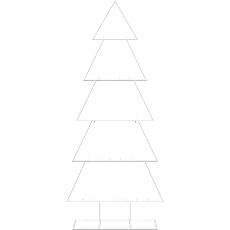 vidaXL Metall Weihnachtsbaum KUOPIO 150 cm Stahl Weiß 42053825 – Bild 4