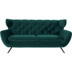 3C Candy 2,5-Sitzer Beatrice, extravagantes Megasofa, bequem, Küchensofa, mit Rückensteppung im Rautenmuster, in Samt Optik oder in Breitcord