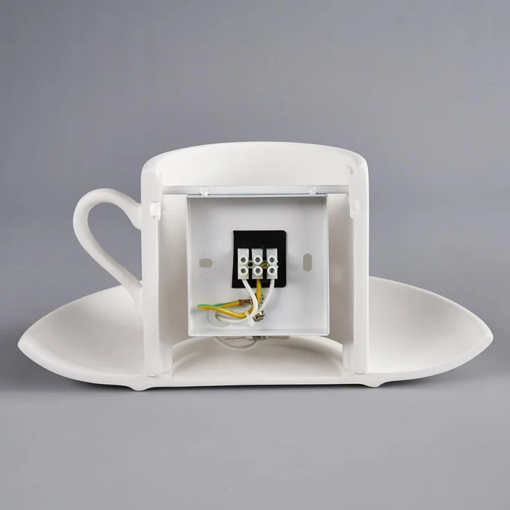 Lindby Wandleuchte Pocillo, Gips Weiß IP20, 1 x 8 W – Bild 8