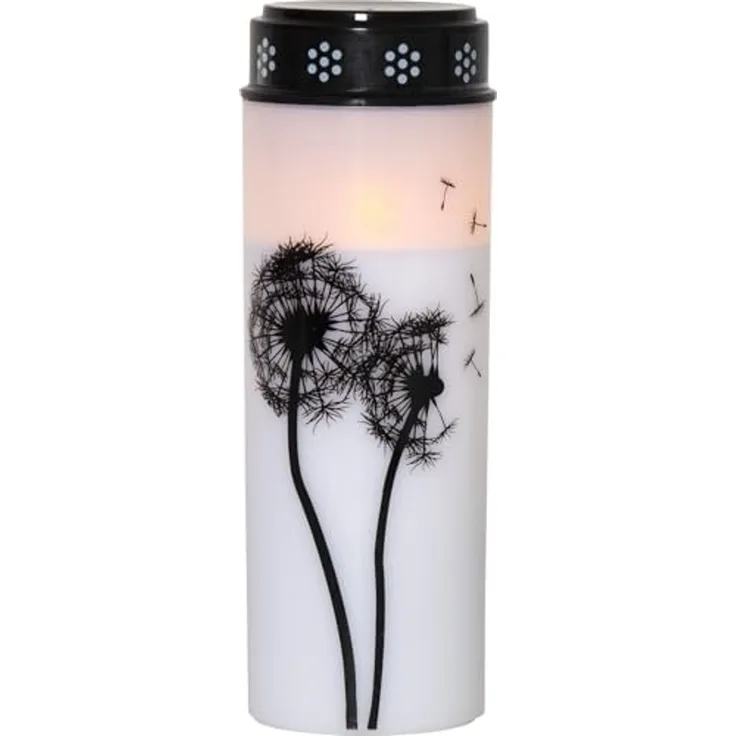 LED Grabkerze -Dandelion', Timer, hohe Leuchtdauer, warmweiß, 21cm