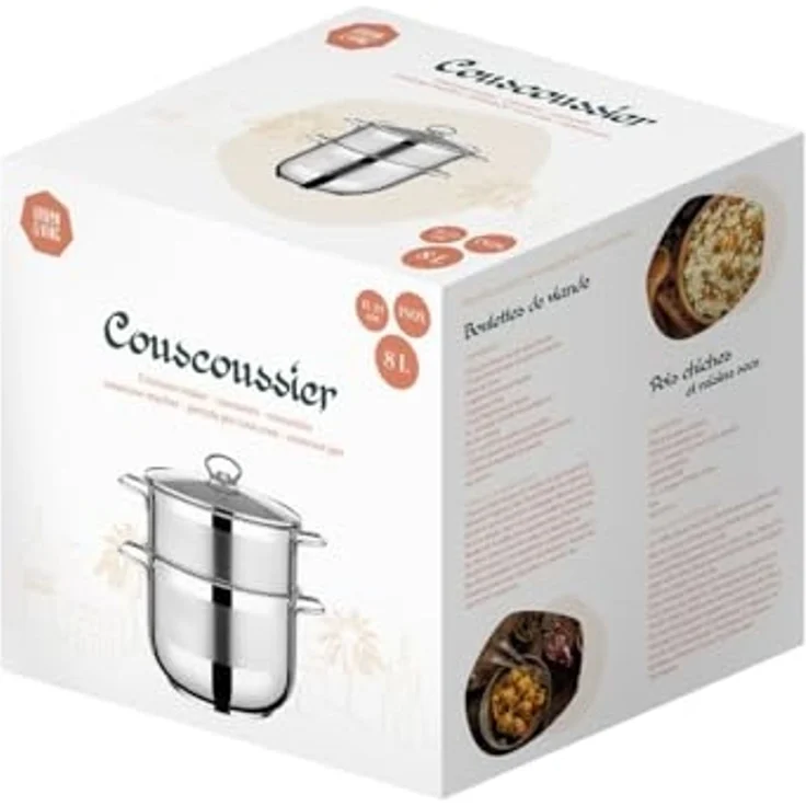Urban Living 8 Liter Couscous-Topf Ø 24 cm Edelstahl Kochtopf 31321 – Bild 5