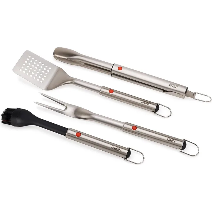 Joseph Joseph GrillOut res 4-er Grillbesteck-Set Auszie