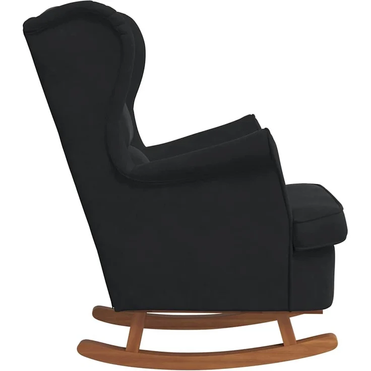 vidaXL Schaukelstuhl mit Kissen Schwarz 92 x 71 x 100 cm Sperrholz 42012852 – Bild 4