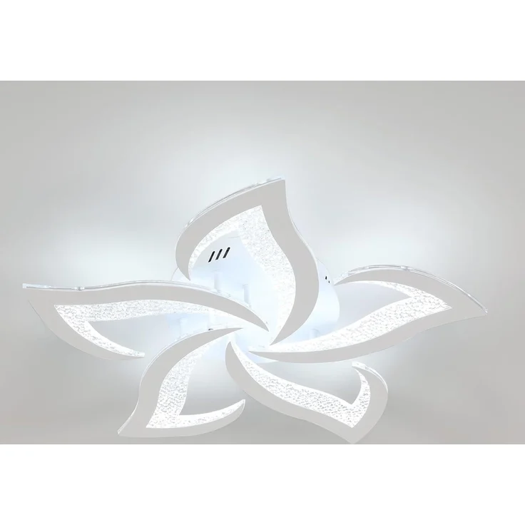 Comely Deckenlampe, LED Deckenleuchte 60W 6750LM, Kaltes Weiß 6500K Moderne Blütenblatt Design für Wohnzimmer Küche Schlafzimmer Esszimmer, Dia 60cm – Bild 1