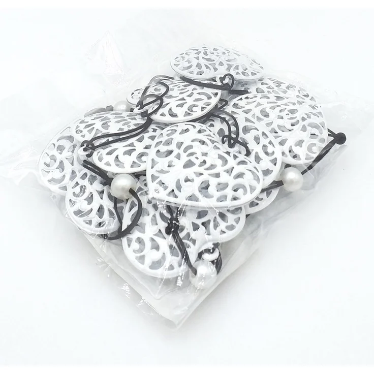 LB H&F Lilienburg Hängedekoration 12er SET Herz Herzen weiß Metall Ornament Shabby Metallanhänger (Liebe Muttertag Hochzeit Geburtstag Geschenkanhänger Metallherzen Herzhänger Herzanhänger Dekohänger Dekoherzen basteln hängen Hängedekoration Frühling F... – Bild 4