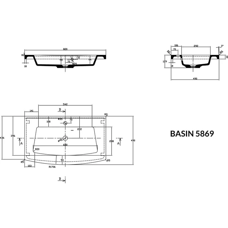 Badmöbel Bella 80 mit runder Front SoftClose schwarz : Schwarz – Bild 7