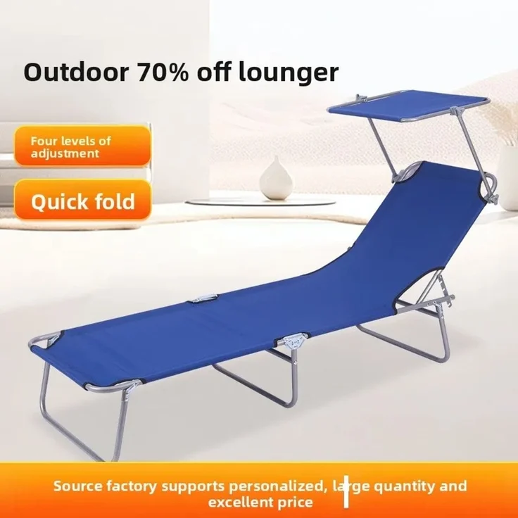 Faltbares Campingbett mit Sonnendach, tragbares, faltbares Bett in Schwarz, robustes Outdoor-Feldbett für Camping, Reisen, Garten, Strand, Angeln, Gästezimmer und Entspannung im Freien--Antikschwarz--71x61x14.5cm--YOUDENOVA – Bild 7