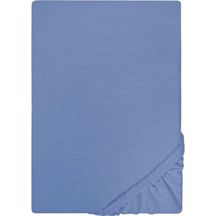 Castell Jersey-Stretch-Spannbetttuch, Blau, 1x 90x190 cm - 100x200 cm, 90x200 cm – Bild 4