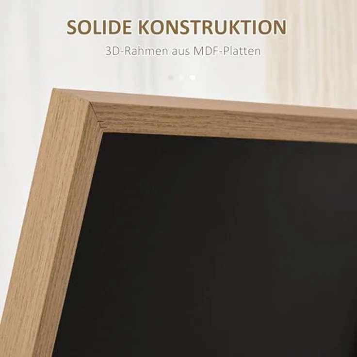HOMCOM Standspiegel mit Ständer, freistehend, 40 x 150 cm, Natur (Set, 1-St, 1 Ankleidespiegel), gerahmter Ganzkörperspiegel – Bild 6