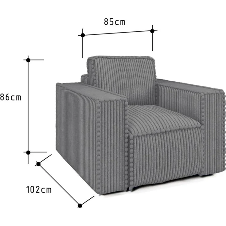 Sessel Designersessel VAJANA Stoff Tilia Schwarz – Bild 2