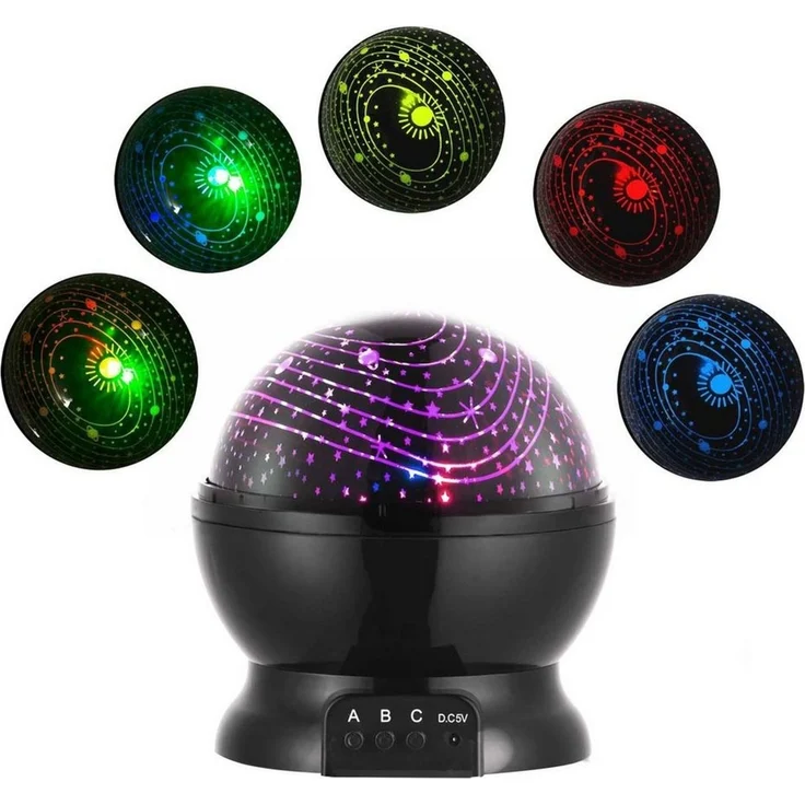 all Kids United LED Nachtlicht ALL KIDS UNITED LED Nachtlicht Sternenprojektor Baby mit 3 Aufsätzen, Baby Einschlafhilfe & Orientierungslicht – Bild 2