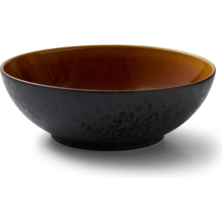 Bitz Salatschüssel schwarz / bernstein 30 cm