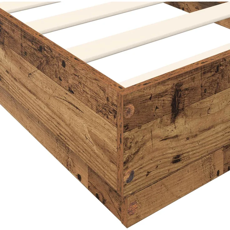 vidaXL Bodenbettgestell Altholz 80 x 200 cm Holzwerkstoff 8009070 – Bild 5