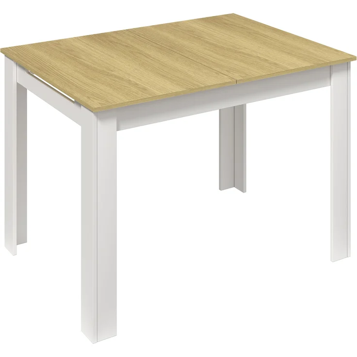 VCM Esstisch Pesoli 921256 Weiß / Honig-Eiche H. 75 x B. 120-160 x T. 80 cm – Bild 2